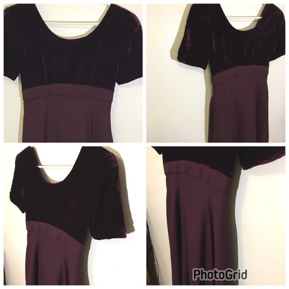 Vintage Fancy Maxi Dress Bridgerton Formal Empire Waist Ball Gala Holiday (BT) - Picture 2 of 14